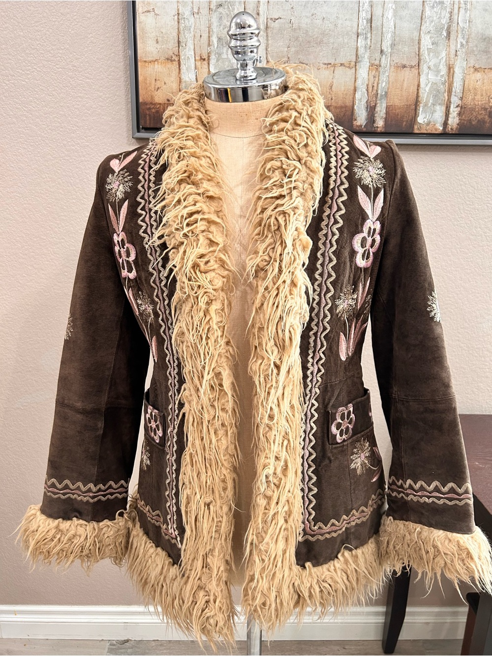 Y2K Penny Lane / Frozen Arendelle-Inspired Leather Coat – Size Large